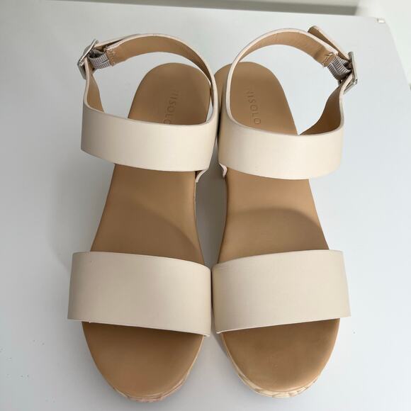 Nisolo All Day Open Clog Sandal Womens 8 Ivory Bone Wood Leather - Picture 6 of 12